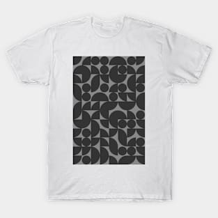 Dark Colored Geometric Pattern - Shapes #7 T-Shirt